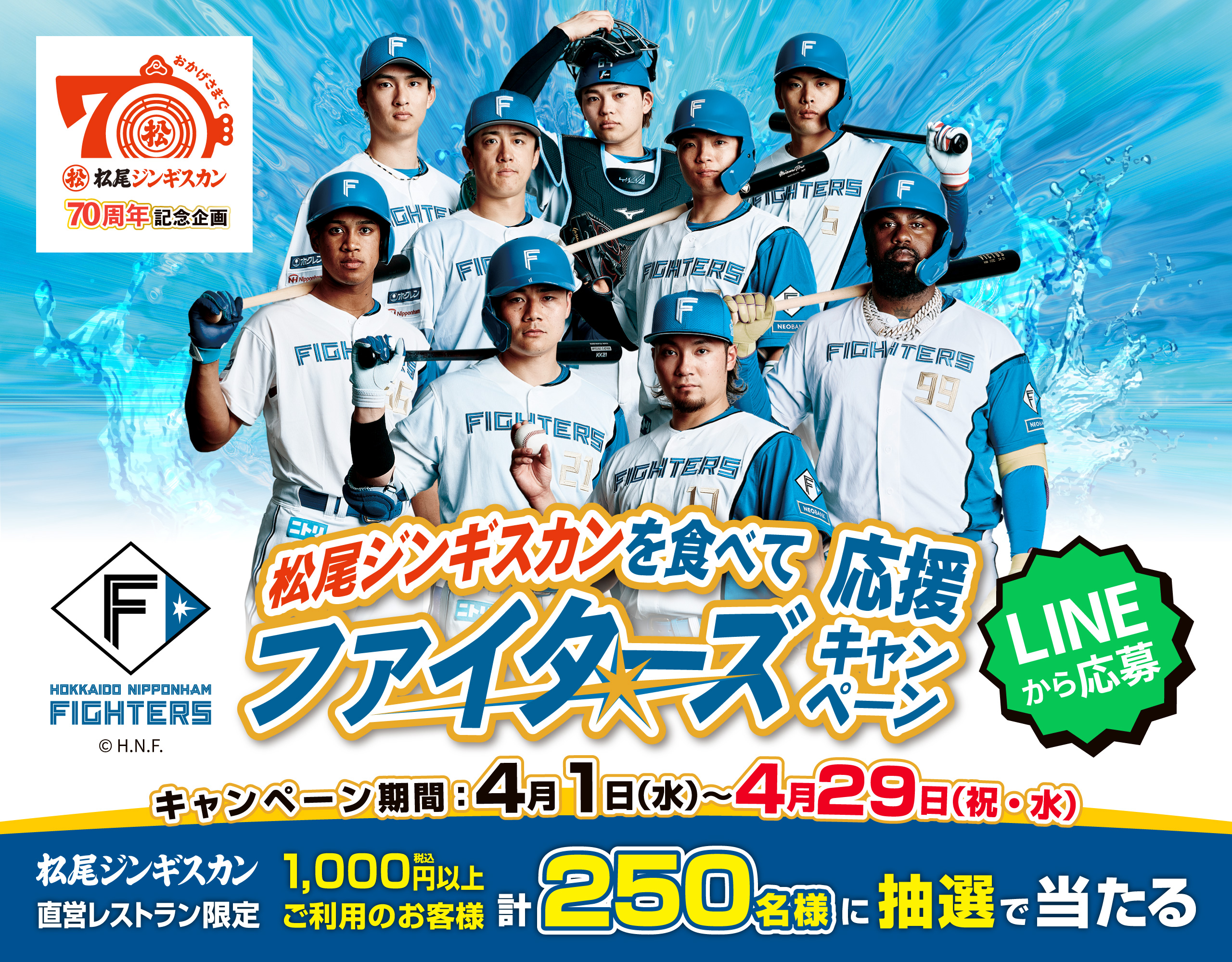 ジンギスカンを食べて応援 北海道日本ハムファイターズキャンペーン