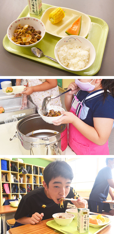 歌志内学園にて「松尾ジンギスカン」が給食で提供されました