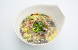 羊肉ハムの卵スープ